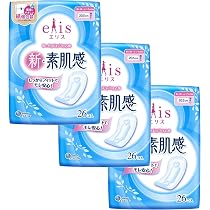 Amazon | エリス 新・素肌感（多い昼～ふつうの日用）羽なし 20.5㎝ 26
